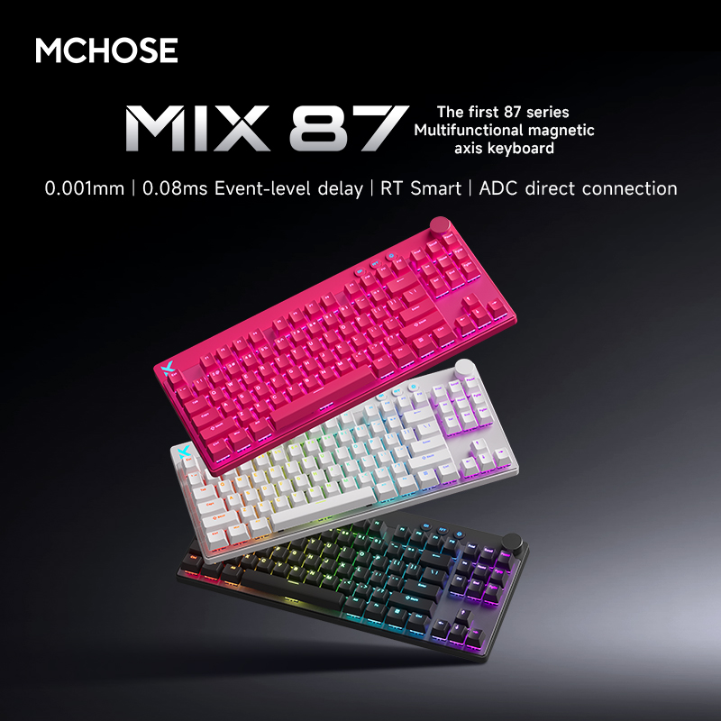 Laptop Accessories Productivity - Mchose Mix87 Magnetic Swtich Keyboard Wired