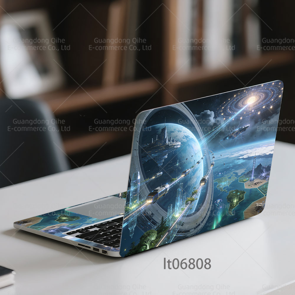 Laptop Accessories Msi - 2PCS Futuristic City Laptop Decal, Full