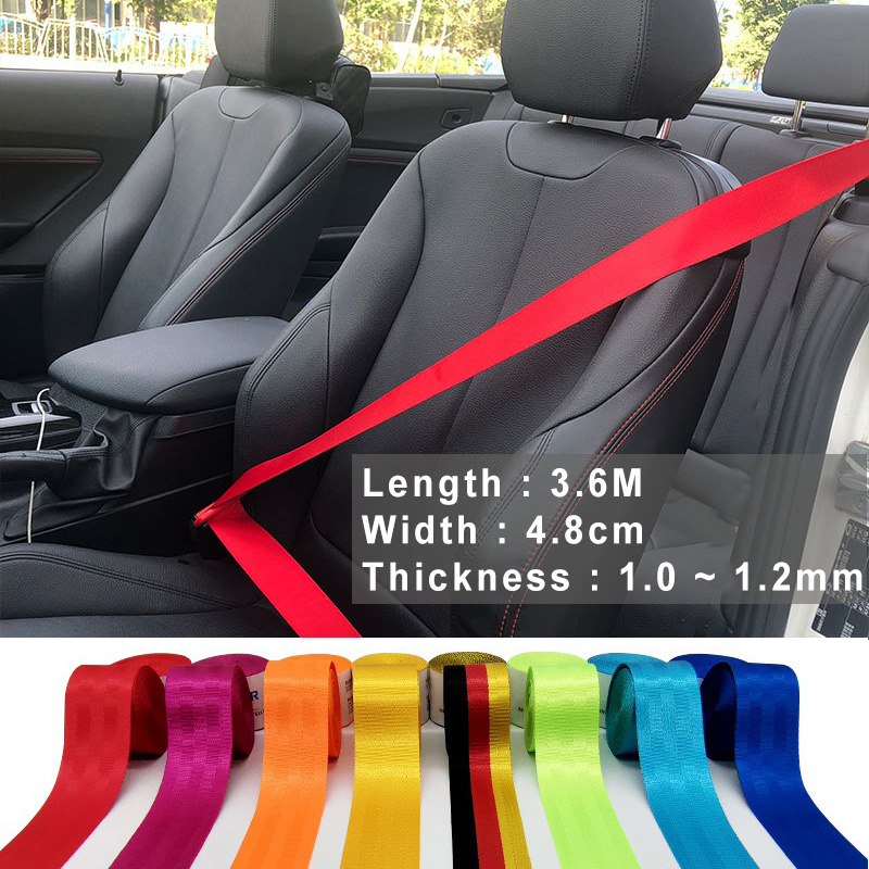 Laptop Accessories Gadgets - 3.6meter Car Seat Belt Webbing Polyester