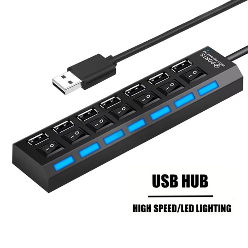 7 Port USB 2.0 Hub Splitter Fo - Laptop Accessories Computer recension och pris