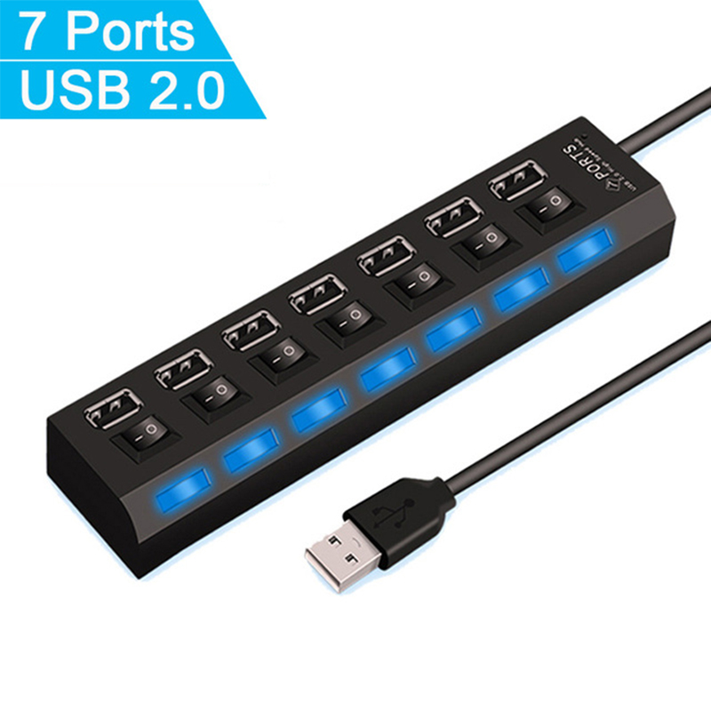 7 Port USB 2.0 Hub Splitter Fo - Laptop Accessories Computer recension och pris