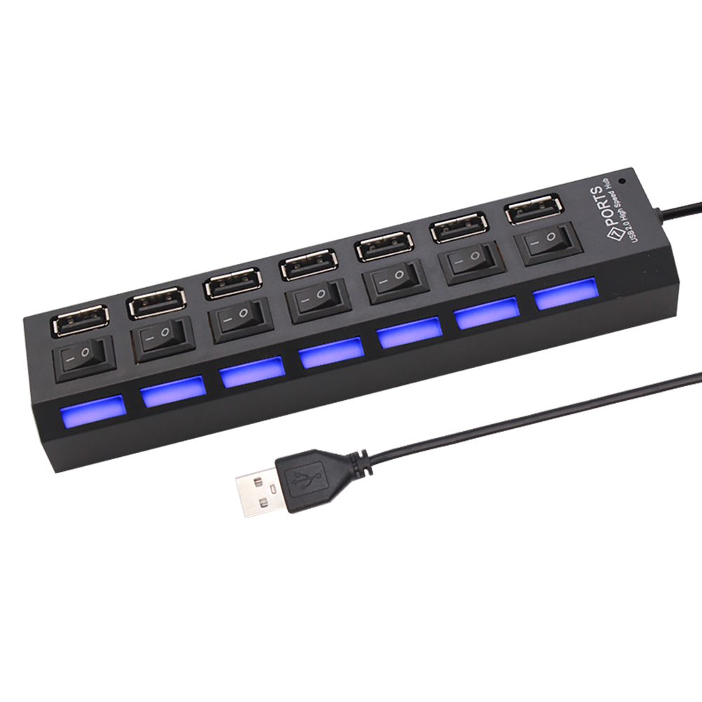 7 Port USB 2.0 Hub Splitter Fo - Laptop Accessories Computer recension och pris
