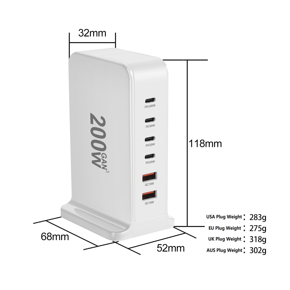 200W 168W Desktop GaN Quick PD - Laptop Accessories Uk recension och pris