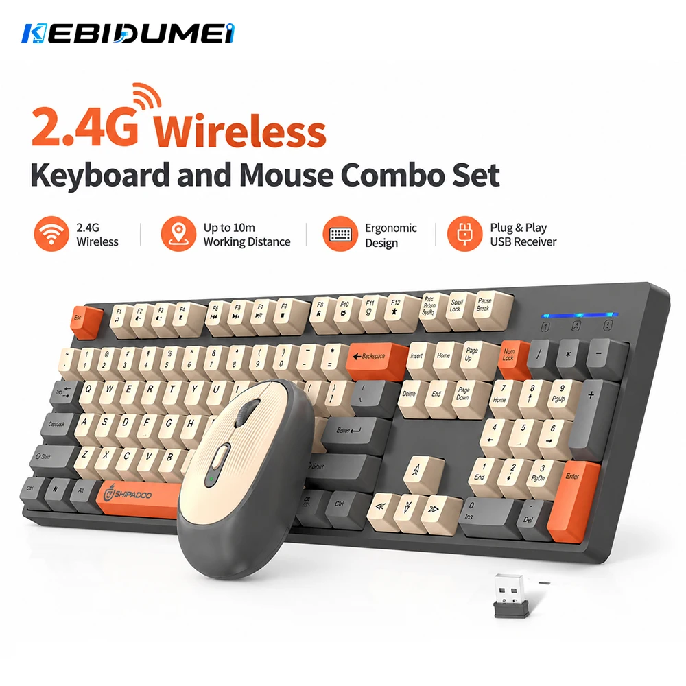 KEBIDUMEI 2.4G Wireless Keyboa - Laptop Accessories Combo recension och pris