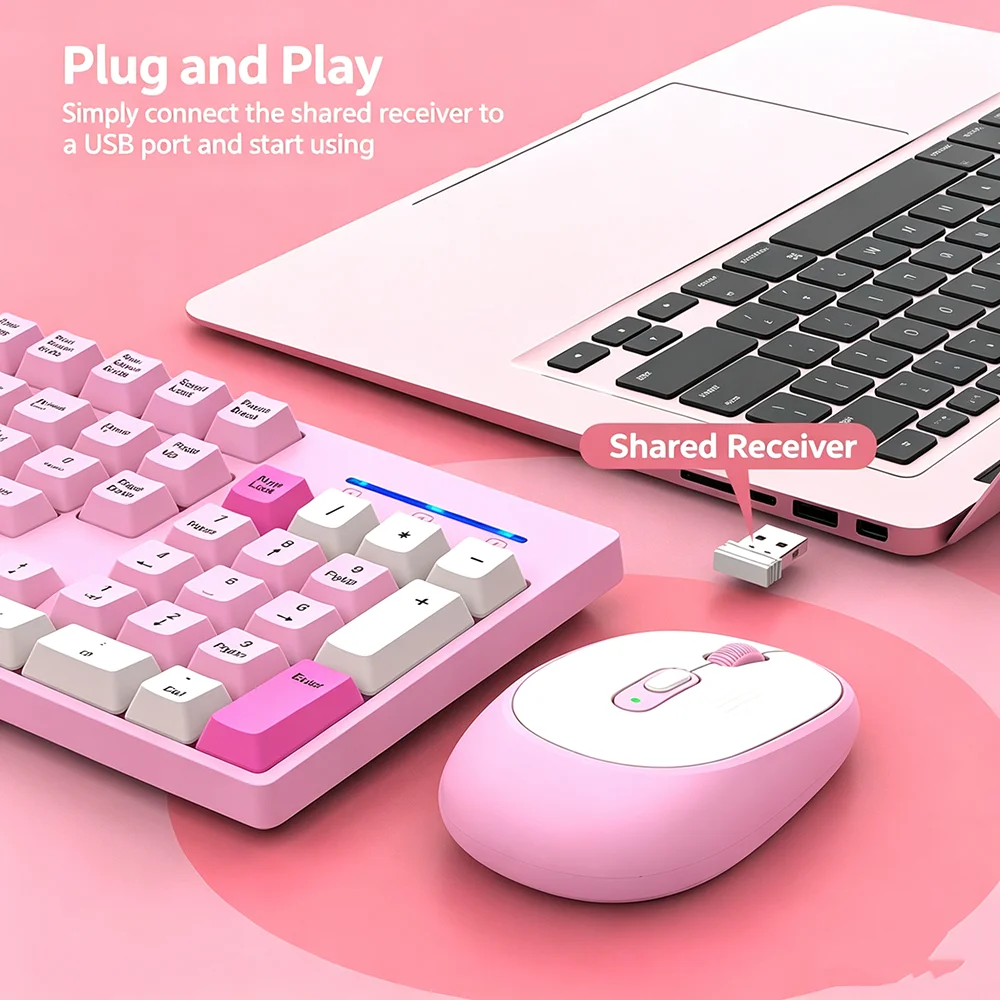 KEBIDUMEI 2.4G Wireless Keyboa - Laptop Accessories Combo recension och pris