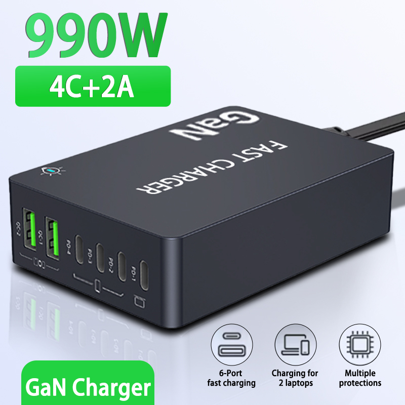 6-Ports PD USB GaN Fast Chargi - Laptop Accessories Uk recension och pris